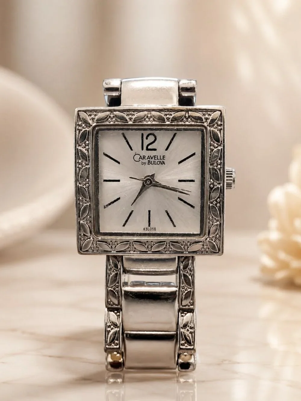 Caravelle by Bulova Women’s Silver-Tone Square Watch